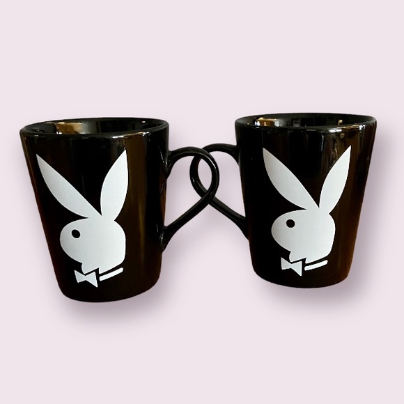PLAYBOY Dining Playboy Bunny Rabbit Coffee Cup Mug Black White